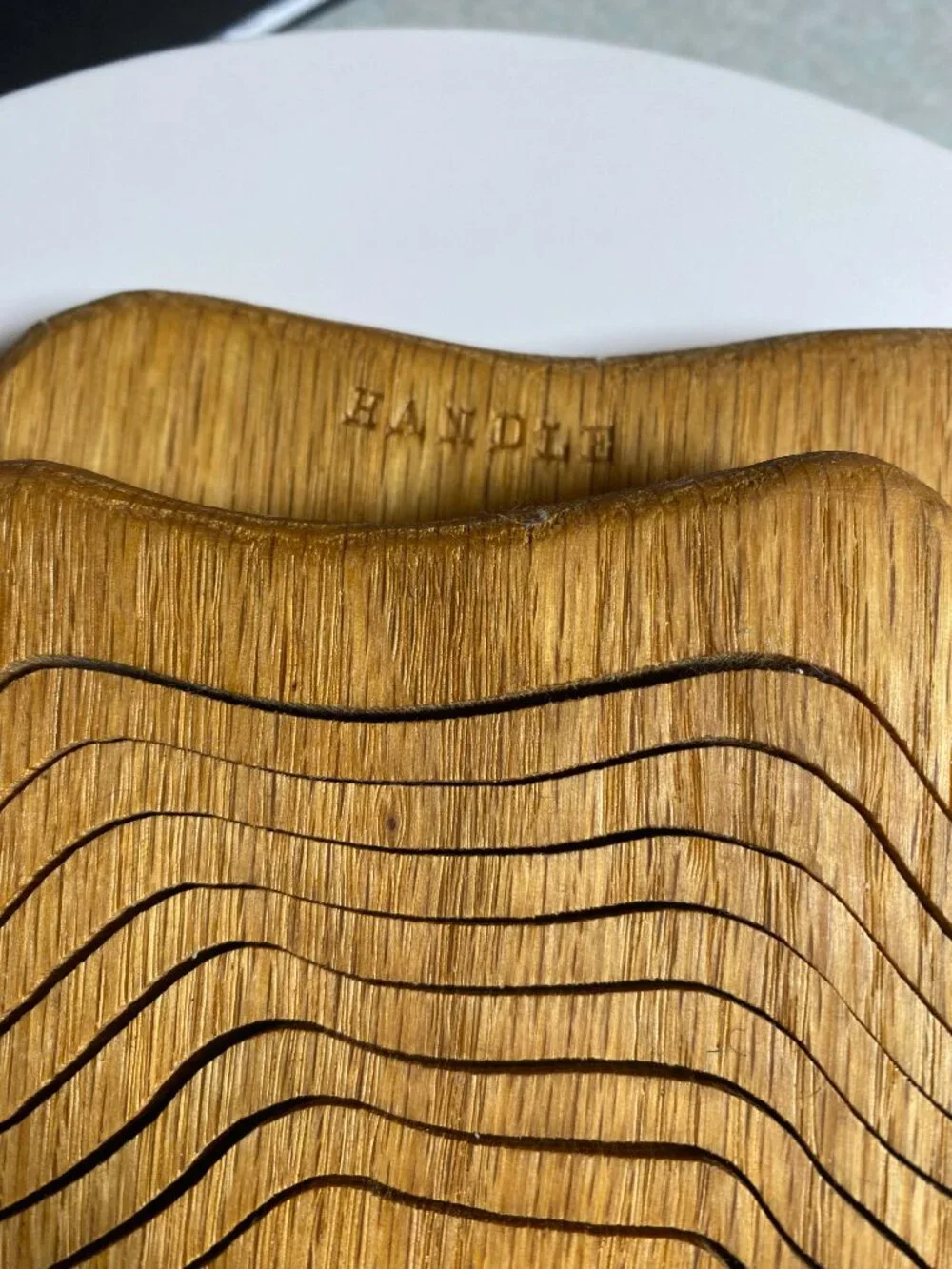 Handcrafted Wood Collapsible Basket Bowl – Sculptural Bentwood Handle, Folk Art